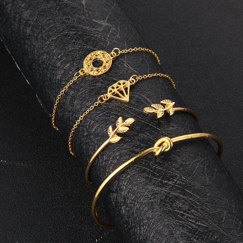 Tocona  T Bohemia Leaf Chain Bracelet
