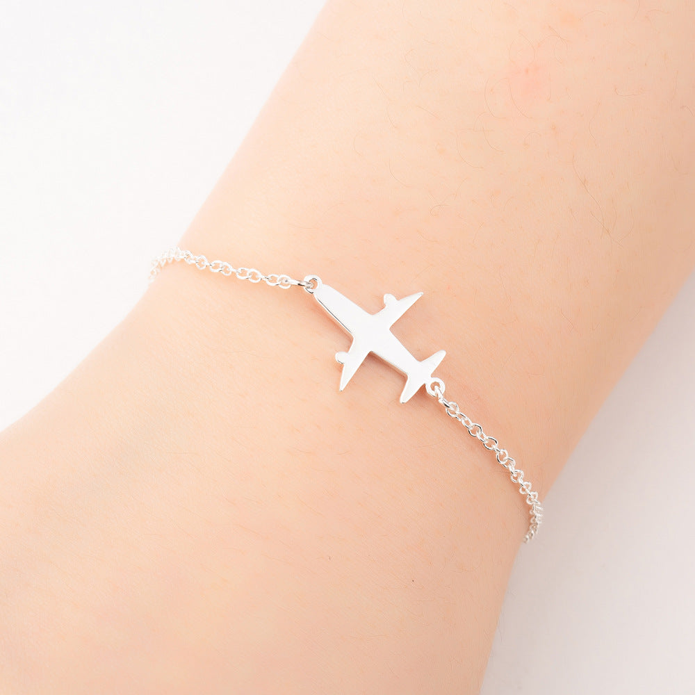 Airplane Design Pendant Bracelet