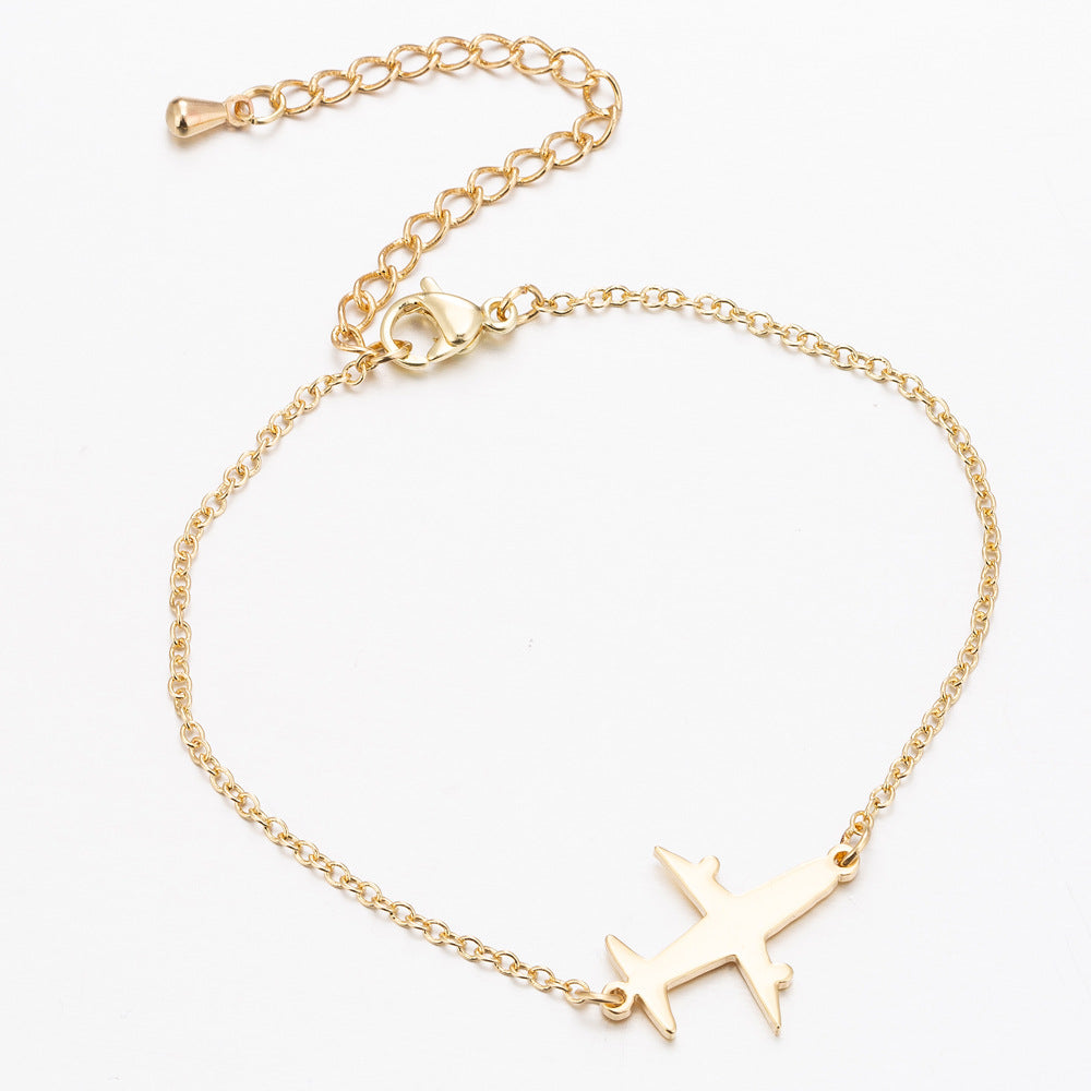 Airplane Design Pendant Bracelet