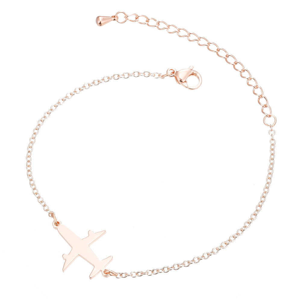 Airplane Design Pendant Bracelet