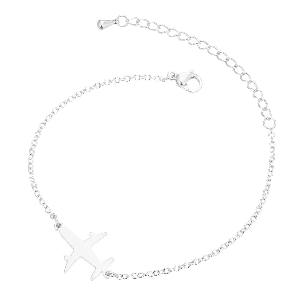 Airplane Design Pendant Bracelet